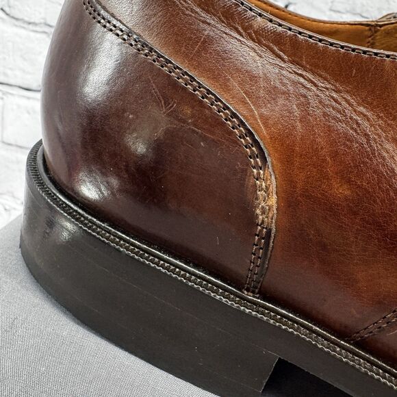 Bostonian Men\'s Sz 13 Wide Brown Derby Oxfords Leather Oxford Shoes 24863 Italy main image 8